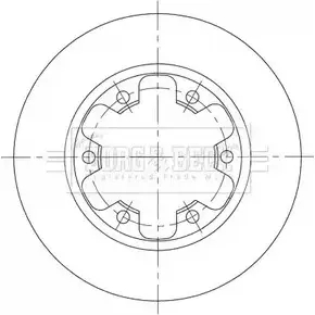 Тормозной диск BORG & BECK BF 6P9E BBD5386 XLB5S5V 3145890 изображение 0
