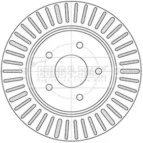 Тормозной диск BORG & BECK Y94DI BBD5424 3145928 H9Q NDU0 изображение 0