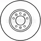 Тормозной диск BORG & BECK 3146036 J JIWH4 BBD5815S RYOW4 изображение 0