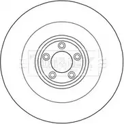 Тормозной диск BORG & BECK BBD6023S PYHRI5F 3146221 T 54FP изображение 0