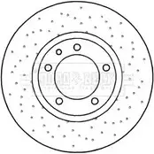 Тормозной диск BORG & BECK 2B53DQI R SPB1I BBD6044S 3146241 изображение 0