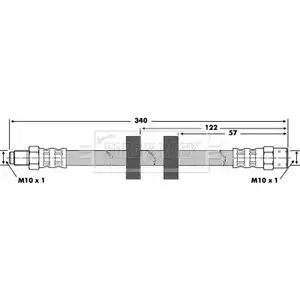 Тормозной шланг BORG & BECK EM85AIK 3146313 BBH6023 RW4 O8UR изображение 0