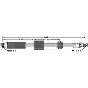 Тормозной шланг BORG & BECK BBH6097 3146338 WNR 32 MYBVM изображение 0