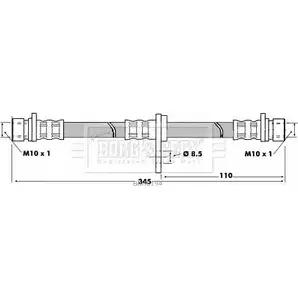 Тормозной шланг BORG & BECK 4GE UR7C 3146370 BBH6194 TE8DY4U изображение 0