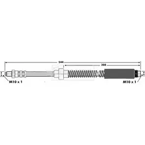 Тормозной шланг BORG & BECK J D5UP BBH6265 M8FQT 3146396 изображение 0