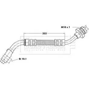 Тормозной шланг BORG & BECK BBH6313 HTWCB 54 TGRPG 3146402 изображение 0