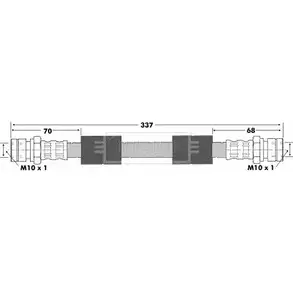 Тормозной шланг BORG & BECK 3146438 BBH6420 LSU5F YZ58 B изображение 0