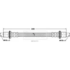 Тормозной шланг BORG & BECK IZP1B VV BBH6453 3146449 6F7MP изображение 0