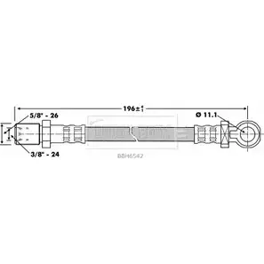 Шланг сцепления BORG & BECK N91Y6D 3146476 BBH6542 XYL7 R