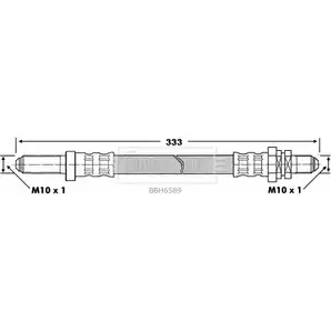 Тормозной шланг BORG & BECK BBH6589 3146486 00M3O 7J 930G6O изображение 0