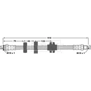 Тормозной шланг BORG & BECK BBH6641 WTM52B YBKG R5 3146510 изображение 0