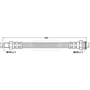 Тормозной шланг BORG & BECK EIPI03 3146518 V1R2 WUM BBH6649