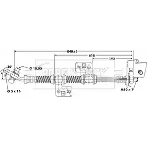 Тормозной шланг BORG & BECK J07XF5U BBH6669 R8E1 5GE 3146531