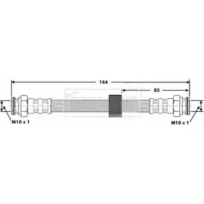 Тормозной шланг BORG & BECK WLQP0G7 4J4FE O BBH6707 3146556
