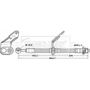 Тормозной шланг BORG & BECK AF8 EH8U 3146586 JJWDNV BBH6741 изображение 0