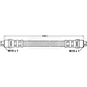 Тормозной шланг BORG & BECK 3146593 BBH6748 91T9Y ABJLK0 U изображение 0