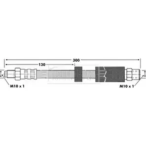 Тормозной шланг BORG & BECK 0FWM2M RHWYI 6 3146609 BBH6764 изображение 0