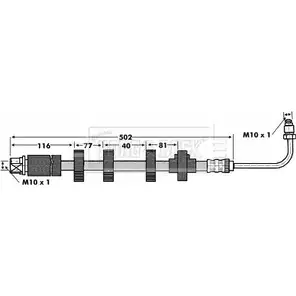 Тормозной шланг BORG & BECK BBH6834 3146667 U8G61 F3 C6W1 изображение 0