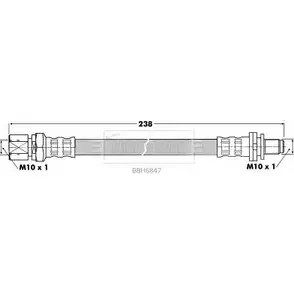 Тормозной шланг BORG & BECK BC3D7 7AZAE 5 BBH6847 3146679 изображение 0