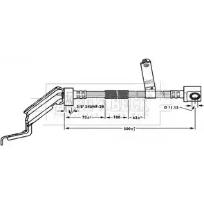 Тормозной шланг BORG & BECK LDXOZ 3146750 BBH6931 HL0 2P