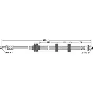 Тормозной шланг BORG & BECK PJ5GIDR 8 QX6G 3146771 BBH6955 изображение 0