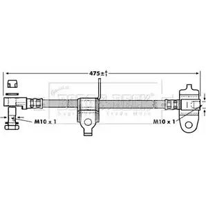 Тормозной шланг BORG & BECK BBH6996 3146801 17ZPOD 20 VK5W