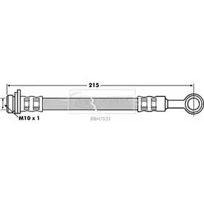 Тормозной шланг BORG & BECK BBH7031 3146836 A9GD2 D7WU3 5F изображение 0