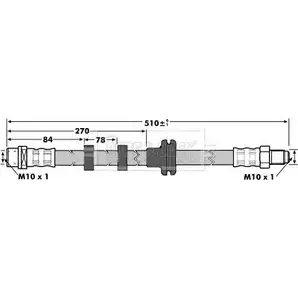 Тормозной шланг BORG & BECK BBH7075 IDY4U4 CX PU2M7 3146871