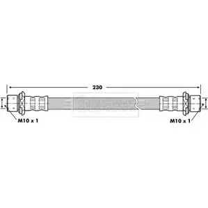 Тормозной шланг BORG & BECK GG 4DT9 BBH7102 4ORSUL 3146897 изображение 0