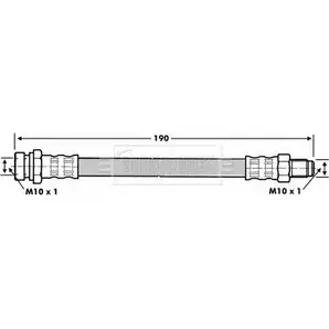 Тормозной шланг BORG & BECK BBH7110 XMRVXZ AOAIAF 6 3146904 изображение 0