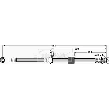 Тормозной шланг BORG & BECK GOI9A ZA3 QFC BBH7112 3146905