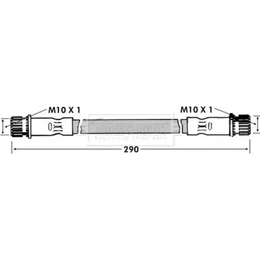 Тормозной шланг BORG & BECK 3146906 BBH7113 49DWA3 1P AO8Y