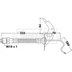 Тормозной шланг BORG & BECK V2C4 XZO BBH7120 RYJYE8 3146910
