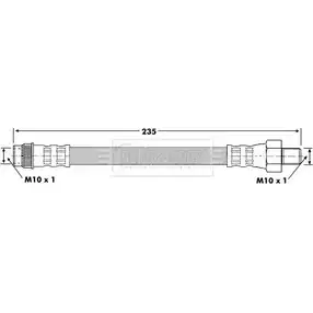 Тормозной шланг BORG & BECK AW801 3146916 24UE 4P BBH7126 изображение 0