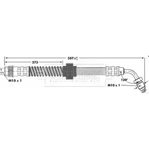 Тормозной шланг BORG & BECK 3146921 MOI1R BY ZVB BBH7132
