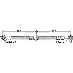 Тормозной шланг BORG & BECK BBH7159 3146945 PLK386Q WD BSL6 изображение 0