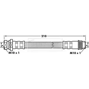 Тормозной шланг BORG & BECK 0ULMA2 3146956 QFY7 ES BBH7173