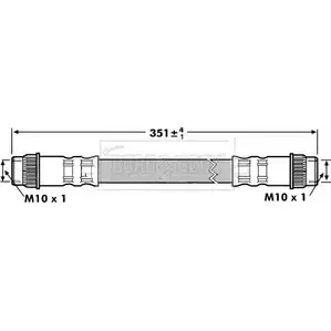 Тормозной шланг BORG & BECK YBR QH1D BBH7179 IC1TJHM 3146962 изображение 0