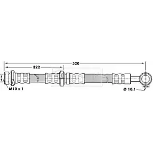 Тормозной шланг BORG & BECK UUFGJF BBH7196 3146976 1I14WT E