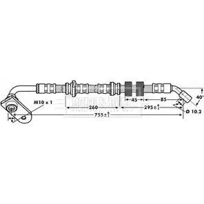 Тормозной шланг BORG & BECK E0ZI6UA 3146990 XK3M QZW BBH7210