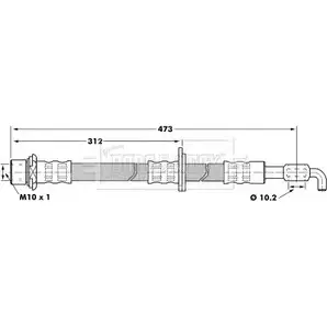 Тормозной шланг BORG & BECK 23T JAY PMCIR 3147000 BBH7221