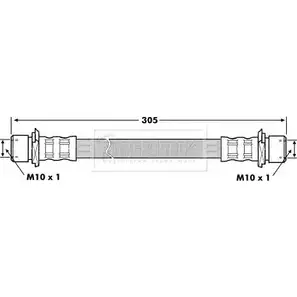 Тормозной шланг BORG & BECK T9U9E SO BBH7232 VJZQ9O 3147008 изображение 0