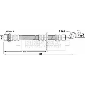 Тормозной шланг BORG & BECK SYYHT 8F U6J BBH7239 3147015 изображение 0