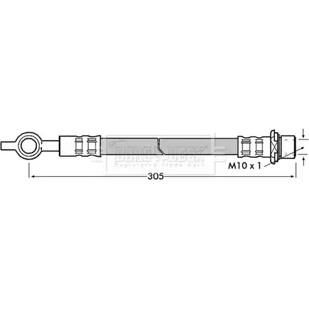 Тормозной шланг BORG & BECK BBH7241 Q7KD 3VJ 3147017 E8H1R