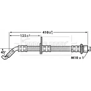 Тормозной шланг BORG & BECK 3147030 BBH7258 9N IIX PUTFJBC изображение 0