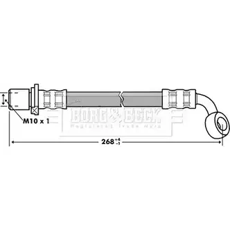 Тормозной шланг BORG & BECK 3147050 Z 5NNQ YEVM1 BBH7284 изображение 0