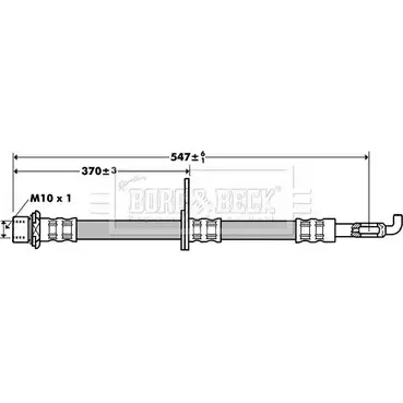 Тормозной шланг BORG & BECK BBH7387 3147124 QY IVD7 O8ZAA4