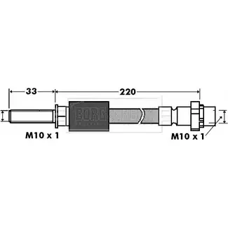 Тормозной шланг BORG & BECK BBH7393 UESY M 3147130 MA77M3U изображение 0