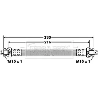 Тормозной шланг BORG & BECK 3147159 B6Z Z5 5ZC0AF BBH7427