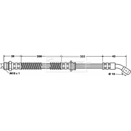 Тормозной шланг BORG & BECK 3147187 BBH7457 63NY8 62 BCKF изображение 0